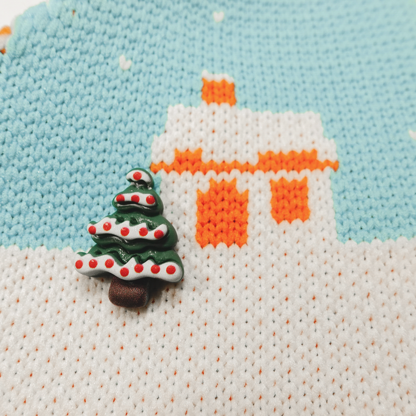 Miniature Snowy Pine Tree Pin